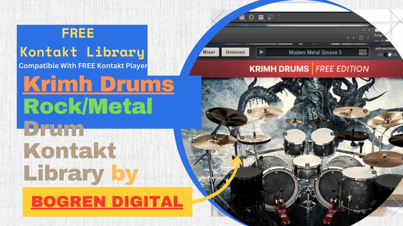 Krimh Drums FREE Rock/Metal Drum Kontakt Library by Bogren Digital 