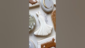 💍Wedding Dress Cookie #cookievideos #sugarcookies #cookiedecorating #royalicing #cookies #icing