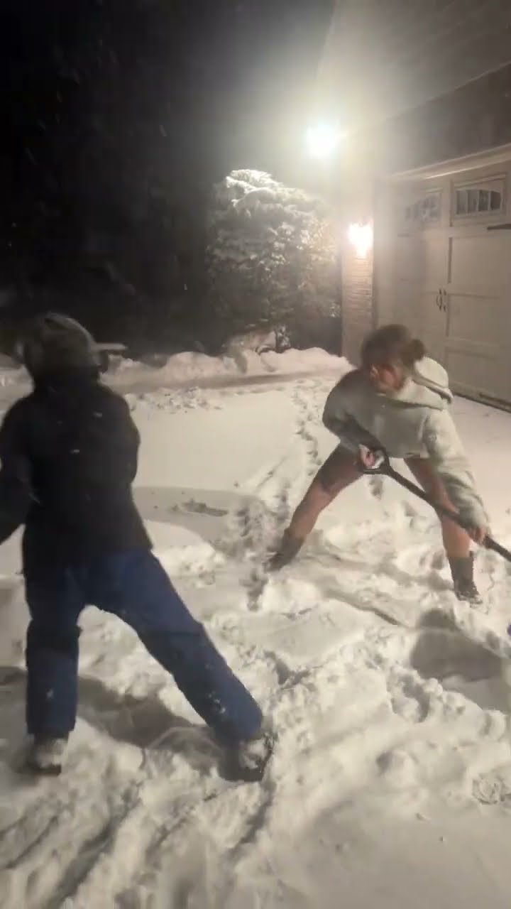 Sister vs. sister snow fun!! #sisters #snowday