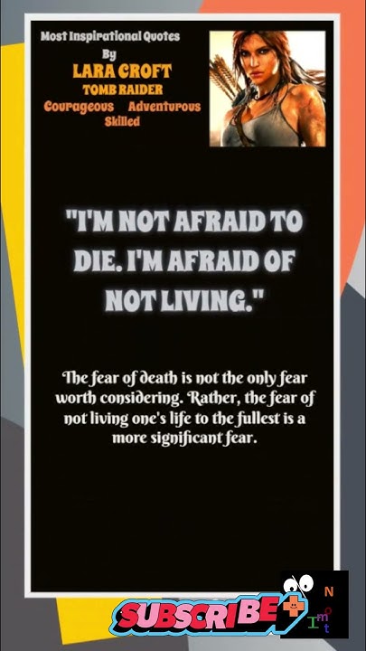 Lara Croft Tomb Raider Most Inspirational Quotes Shorts shorts YouTube