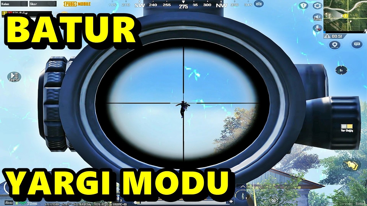 İKİ MOD BİR ARADA ! YARGI MODU BATUR GAME SOLO SQUAD PUBG MOBİLE