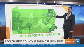 What is the most Irish county in Pennsylvania
