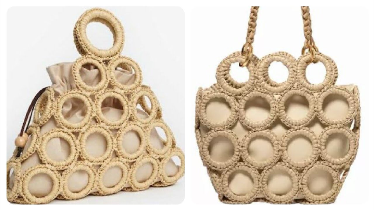 100+Stunning Bolsa de Crochê🧶Crochet Luxury Bag/Handmade Ring Netbag For Beginners/tas rajut terbaru