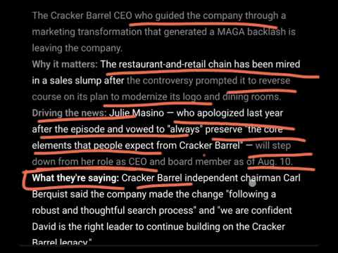 Cracker Barrel CEO is out after MAGA backlash to "Uncle Herschel" logo change 
