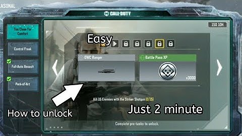 How to unlock new Striker attachment OWC Ranger/RTC Retractable Barrel #codm #codmobile #tutorial