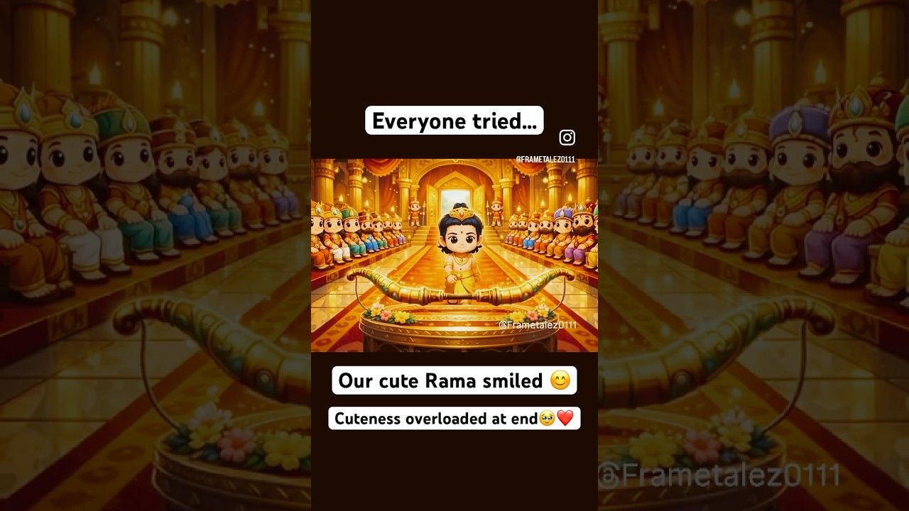Rama Breaks Shiva Dhanush | Ramayana scene cutest chibi style animation❤️