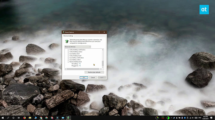 How To Change The Reserve Battery Level In Windows 10