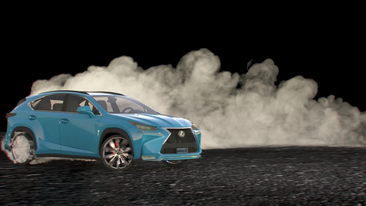 Making car Drift in 3D Max and Phoenix FD - YouTube