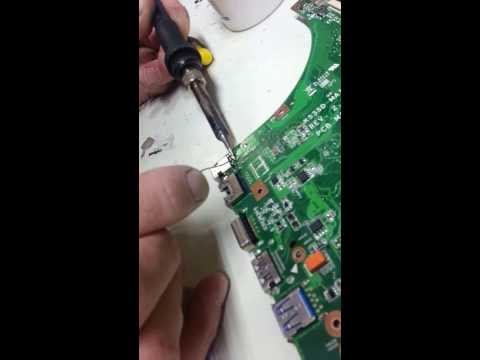 Asus DC Power Jack Repair - Soldering of Charging Port