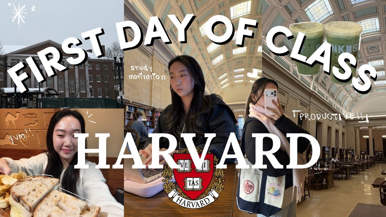 Первый день занятий в Гарварде во время снежной бури ❄️ продуктивный видеоблог, мотивация к учебе...