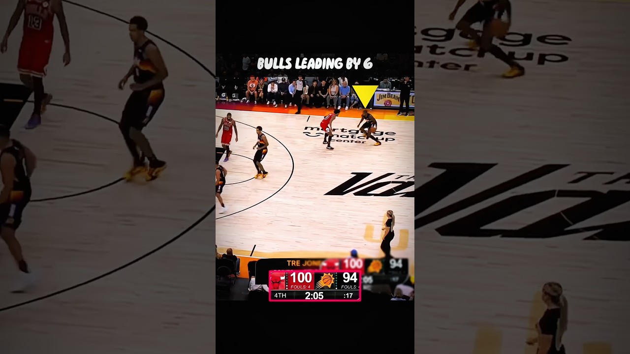 PART 1 - 2-Pts Game, 1 FT to Go…😮‍💨 Close Ending Bulls at Suns #nba #shorts