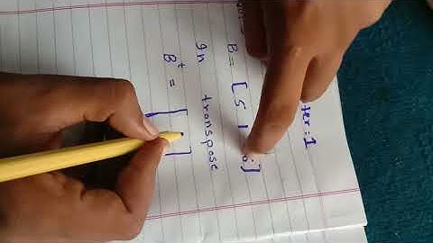 Class 9 Math chapter 1 Exercise 1.2 Question No 5 About Transpose