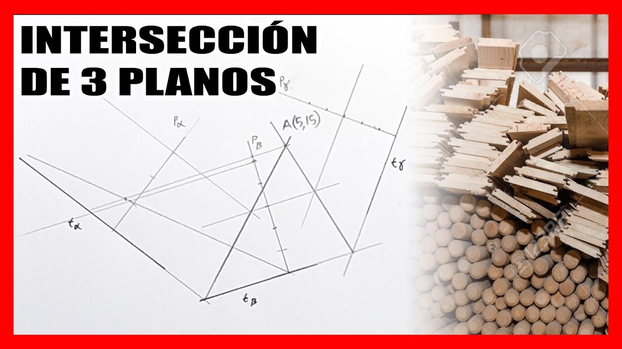 🔥​​ INTERSECCION de 3 PLANOS 🗡️​​ Sistema de planos acotados dibujo técnico
