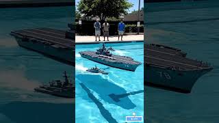 "Miniature fleet, massive detail! Setting sail with the CVN-78 scale model." #RCBoats #ScaleModel