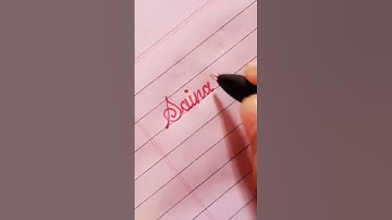 Saina name handwriting ❤️||next ur name||#youtubeshort #trending #viralshort #ytshortsindia #art