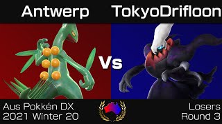 Aus Pokkén DX 2021 Winter 20 - Losers Round 3: Antwerp (Sceptile) vs. TokyoDrifloon (Darkrai)