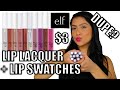 ELF LIP LACQUER + LIP SWATCHES & SUPER DUPES FOR MAYBELLINE & FENTY BEAUTY | MagdalineJanet