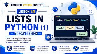 Python Lists Explained | Indexing, Slicing & List Methods | Lesson 14 Part 1 (Theory) | Hindi/Urdu