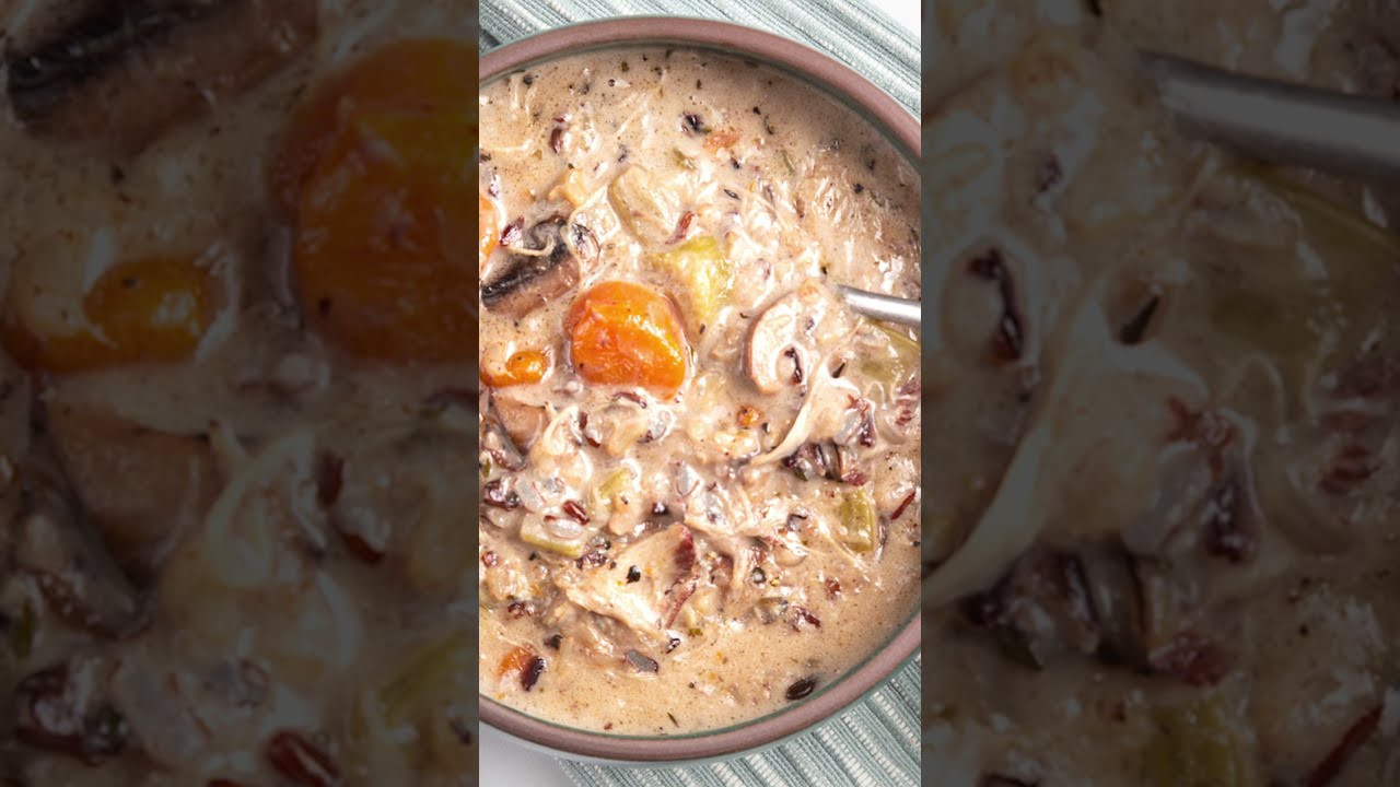 Creamy Instant Pot Chicken & Wild Rice Soup Amy + Jacky shorts YouTube