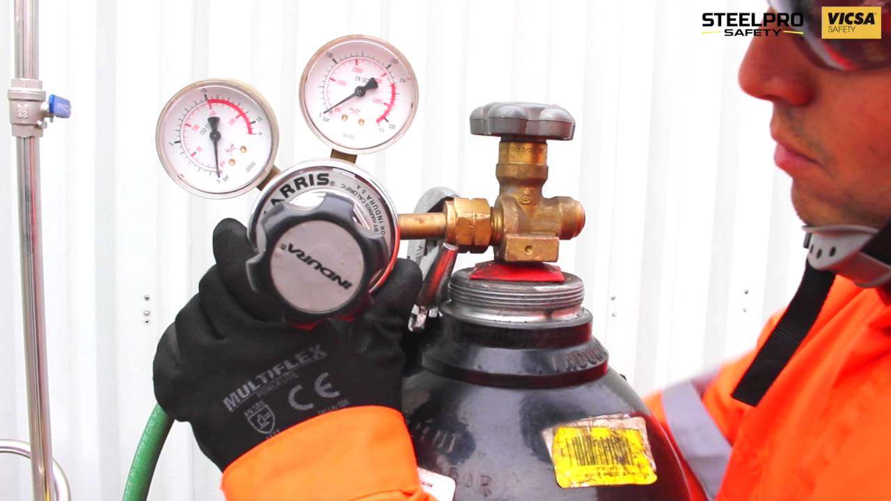 Ducha lava ojos funcionamiento