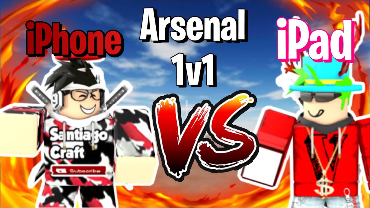 SantiagoCraft VS fuzzy Raven | Roblox Arsenal Mobile 1v1!!!!!! - YouTube