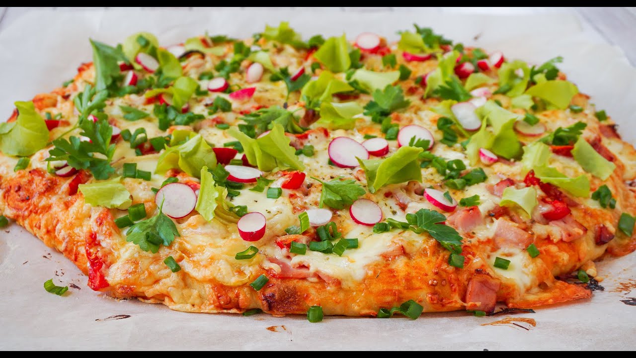 Пицца | Как испечь плоскую пиццу в домашних условиях Простой рецепт вкусной пиццы