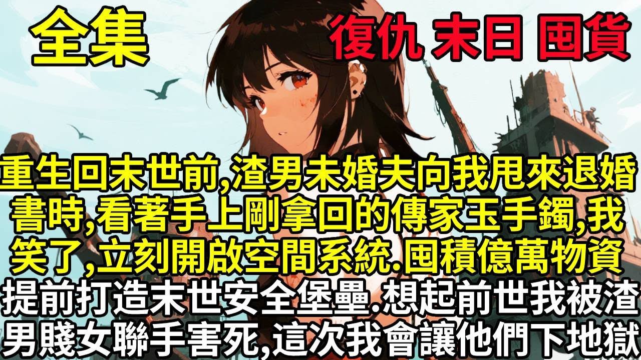 重生回末世前,渣男未婚夫向我甩來退婚書時,看著手上剛拿回的傳家玉手鐲時,我笑了,立刻開啟空間系統.囤積億萬物資,提前打造末世安全堡壘.想起前世我被渣男賤女聯手害死,這次我會讓他們下地獄....