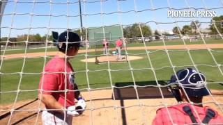 Video 3: Byung Ho Park tracks pitches from Tommy Milone during first day of live BP. #MNTwins