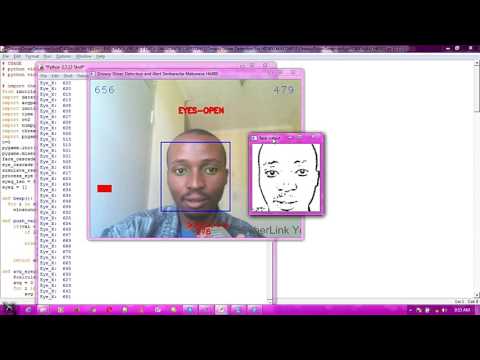 Drowsy Driver Detector Final year project using raspberry pi 3, opencv & python