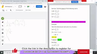 Matrices: Inverse of a Matrix - Part 3 (CSEC Mathematics)