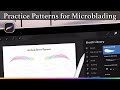 Brow Shape Stroke Patterns for Microblading, Step by step practice templates for permanent makeup