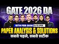 GATE 2026 Data Science &amp; Artificial Intelligence | Exam Analysis &amp; Detailed Solutions | DA | 15 Feb