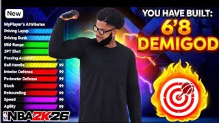 THE BEST 6’8 DEMIGOD BUILD WITH OPTIMIZED CAP BREAKERS ON NBA 2K26! THIS BUILD CAN DO IT ALL!