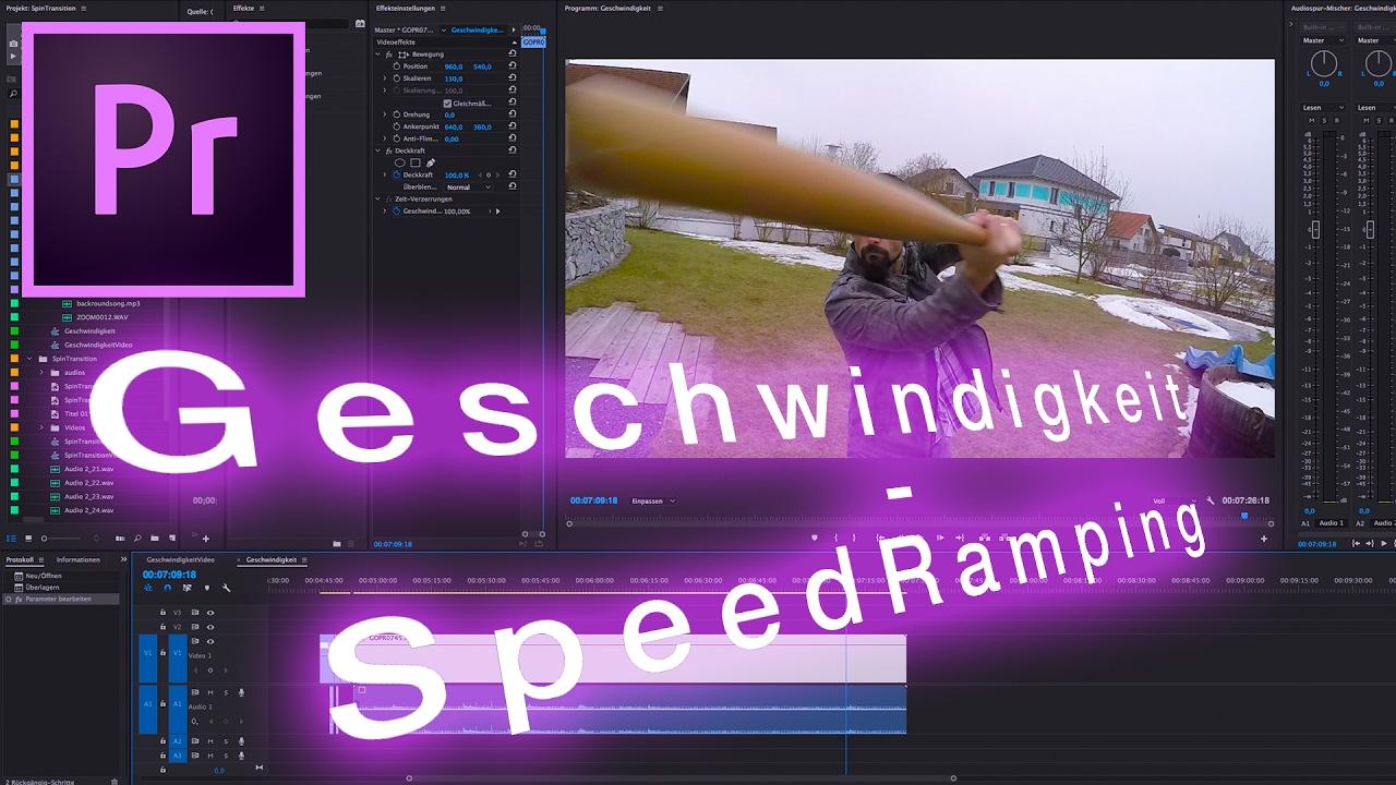 Verrückte Geschwindigkeit! Speed Ramping (Premiere Pro CC, Tutorial ...