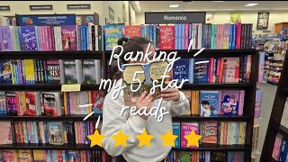 tier ranking every book I've given 5 stars