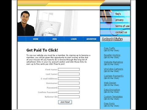 Pay Per Click System PHP Project