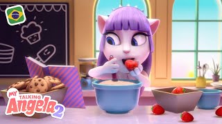 💖🍰 Cozinhem comigo! Sobremesas deliciosas no Minha Talking Angela 2 (NOVO Trailer) screenshot 5