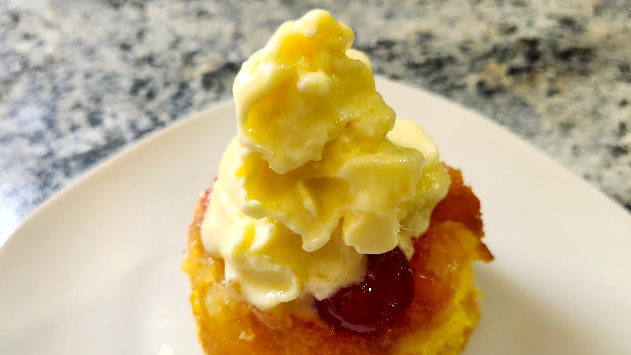 Pineapple Upside Down Cupcakes with Homemade Copycat Dole Whip
