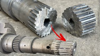 Successful Operation // A Broken Transmission Gear  Shaft Repaired An Master Mechanic….