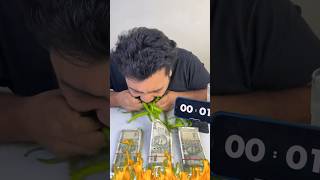 20 SECOND SPICY MIRCHI EATING CHALLENGE😱EAT & WIN 1,50,000/- CASH PRIZE🔥🤑 #shorts #spicy #eating