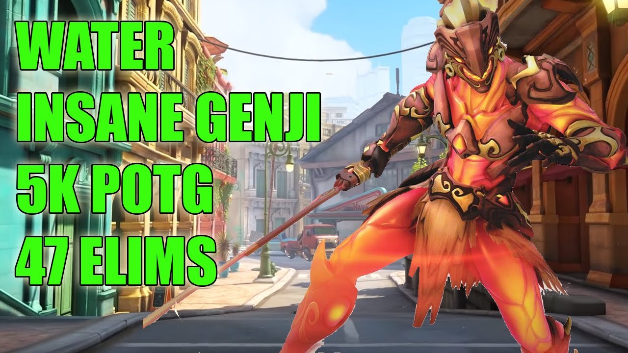 WATER INSANE GENJI GAMEPLAY 5K POTG - GRAND MASTER OVERWATCH SEASON 24