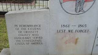 2021 The Removal of The Civil War Statue in The Lawrenceville Square in Lawrenceville, Georgia