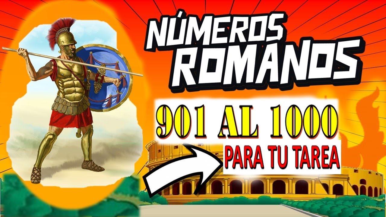 Números romanos del 901 al 1000 (novecientos uno al mil) / uno por uno