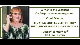 OPW Magazine Writer in the Spotlight - Cheri Martin