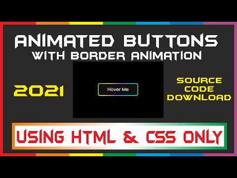 Animated Button with Border Hover Animation using HTML & CSS | Style Web Code | SWC | 2021