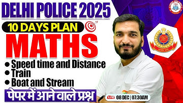 Delhi Police 2025 Maths Class | Speed Time & Distance, Train, Maths Practice Class #7, Gyanendra Sir