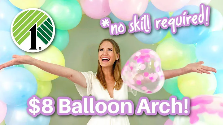 How to make a Dollar Tree Balloon Arch (no stand required!)🎈