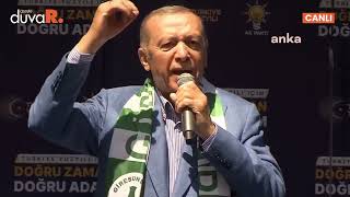 Erdoğan, mitingte şarkı söyledi: \