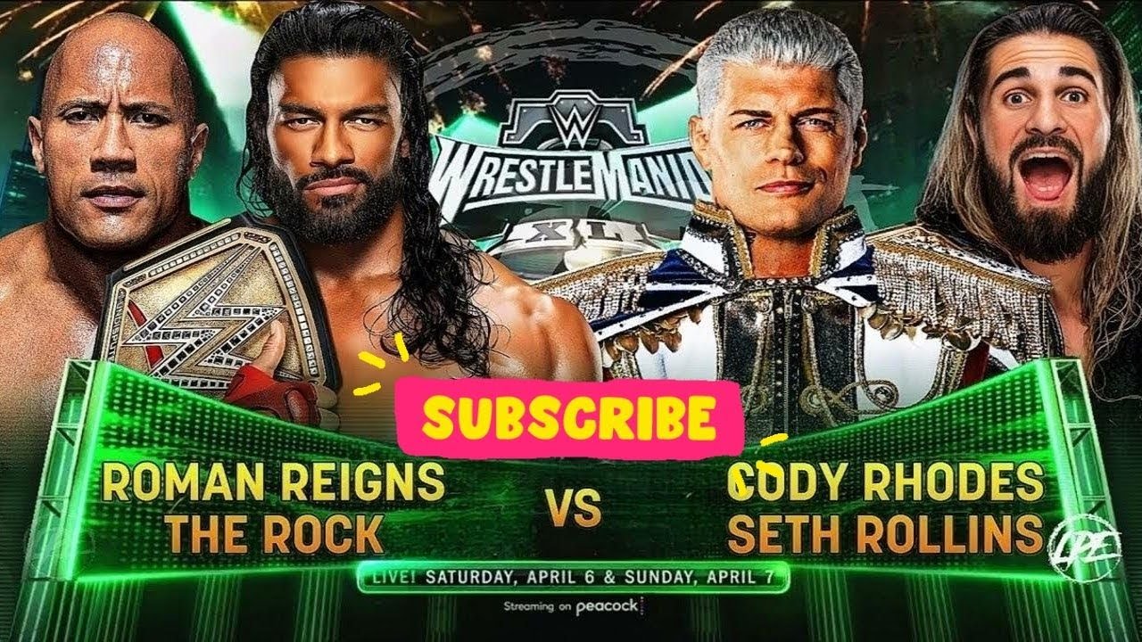 CODY RHODES & SETH ROLLINS VS ROMAN REIGNS & THE FINAL BOSS HOLLYWOOD ROCK #2k24 #wrestlemania40