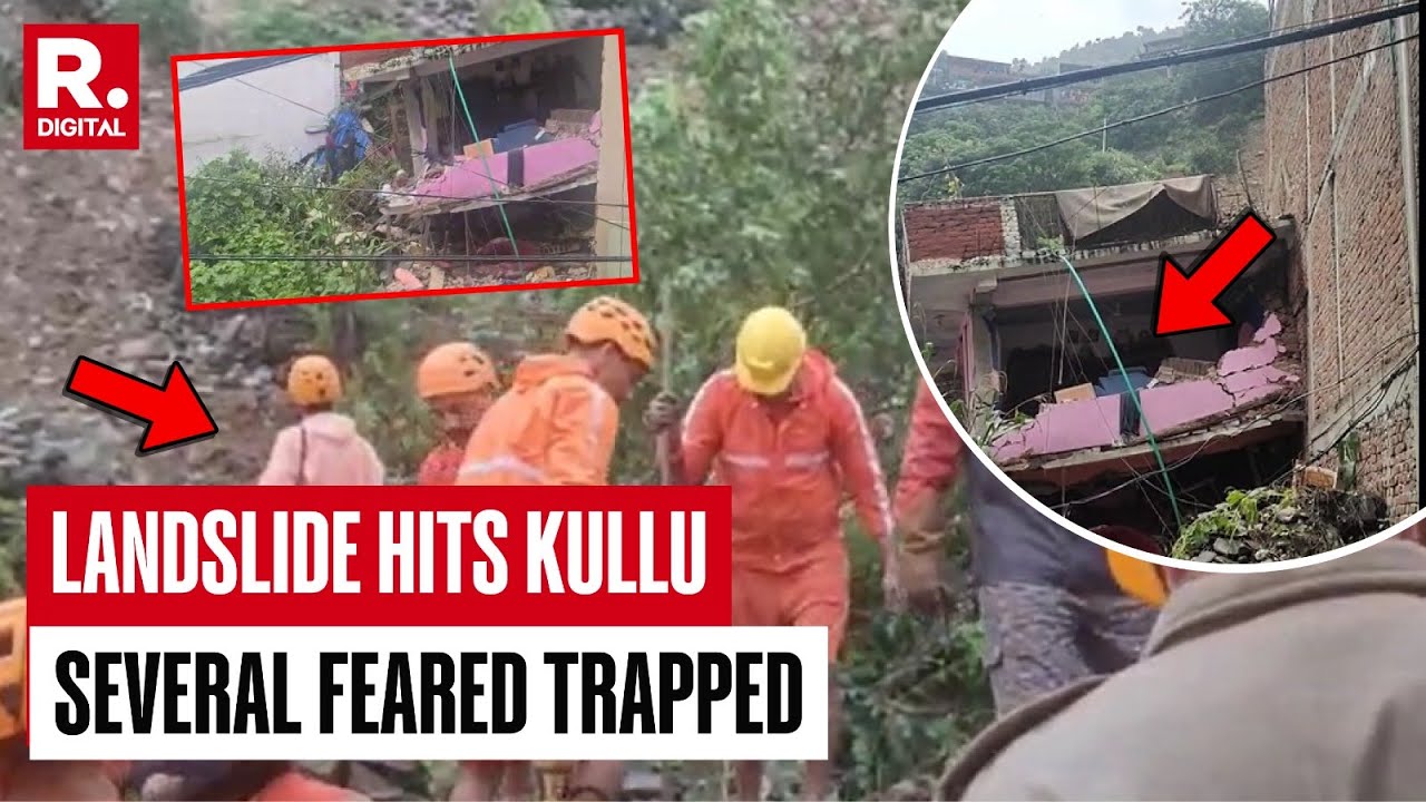 Himachal Flood: Landslide Hits Kullu's Akhara Market, Several Feared Trapped & Rescue Op Underway